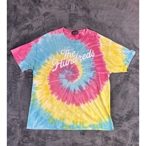 Y2K‎ The Hundreds Tie Dye T-Shirt Multicolor Spiral Bomber Graphic Men's Large